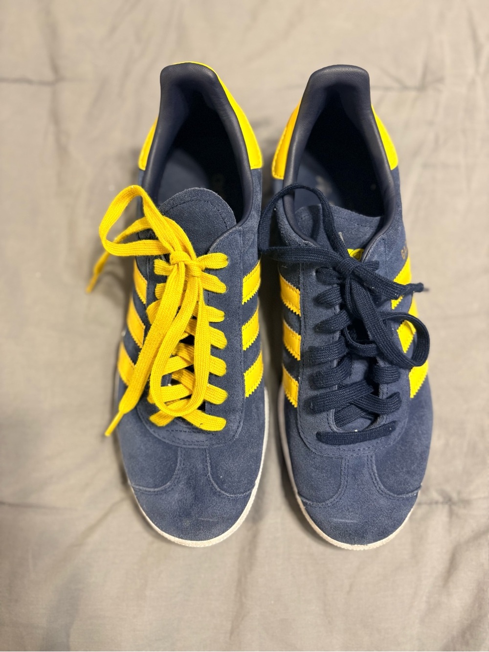 Adidas Originals Copa ARSENAL GAZELLE Casual Mens Sneakers Navy Yellow Sz 7.5 - Picture 5 of 10